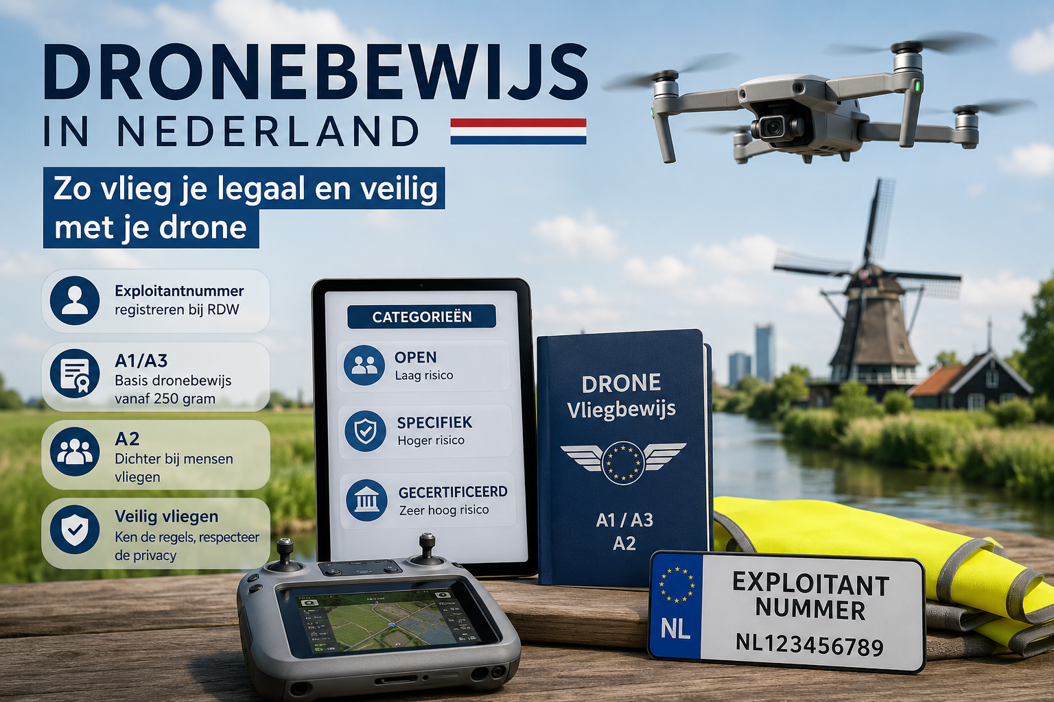 Dronebewijs in Nederland: welke licentie heb je nodig om legaal te vliegen?